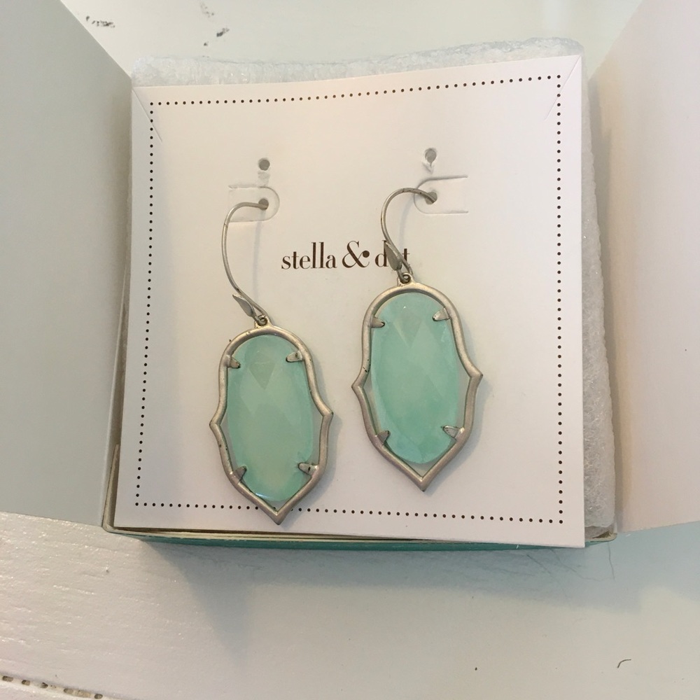 Stella & Dot Amala Chandelier Turquoise